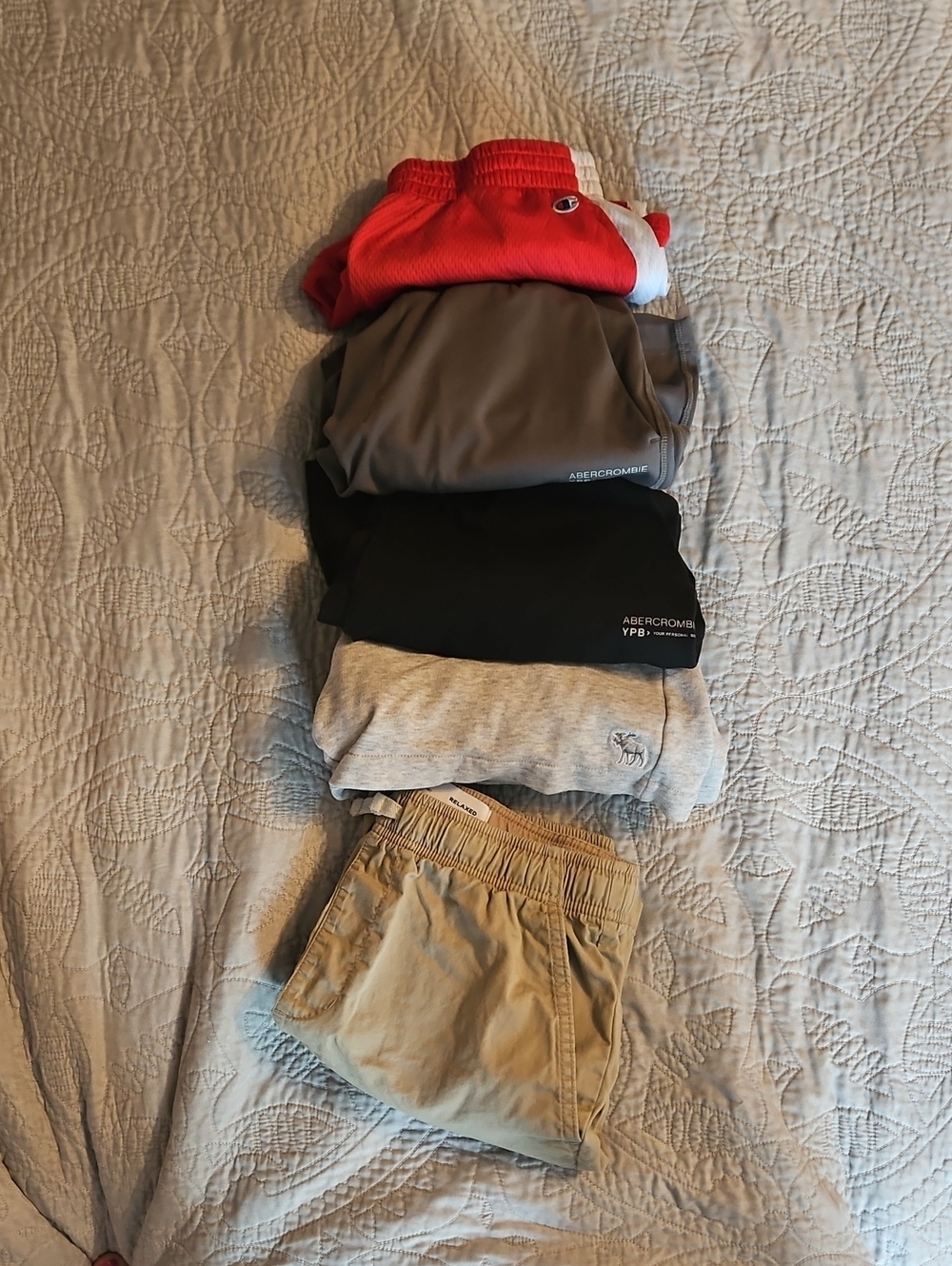 abercrombie kids tan pull-on shorts